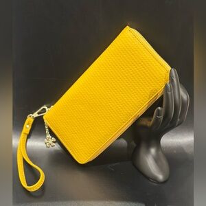 Yellow Textured Women's Clutch